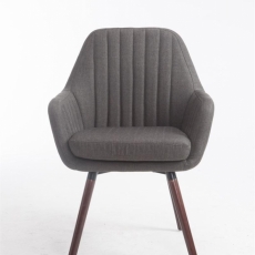 Jídelní židle Sigma, tmavě šedá / ořechová - 2