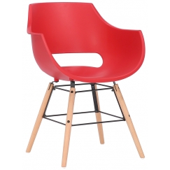 Jídelní židle Skien, červená