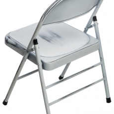 Jídelní židle skládací Cortis, antik bílá - 2