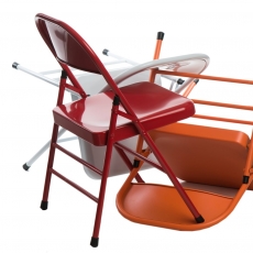Jídelní židle skládací Cortis, červená - 5