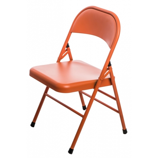 Jídelní židle skládací Cortis, oranžová - 1