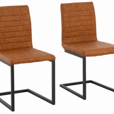 Jídelní židle Soe (SET 2 ks), koňaková - 1