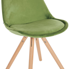 Jídelní židle Sofia I, samet, světle zelená - 1