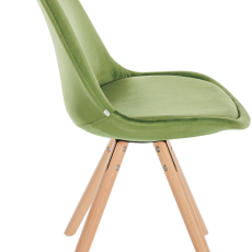Jídelní židle Sofia I, samet, světle zelená - 3
