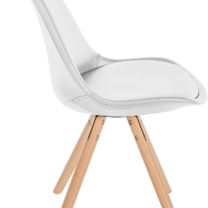 Jídelní židle Sofia I, syntetická kůže, bílá - 4