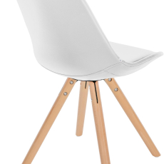 Jídelní židle Sofia I, syntetická kůže, bílá - 6
