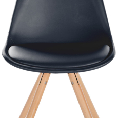 Jídelní židle Sofia I, syntetická kůže, černá - 2