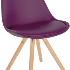 Jídelní židle Sofia I, syntetická kůže, fialová - 1