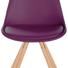 Jídelní židle Sofia I, syntetická kůže, fialová - 2