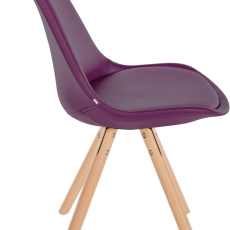 Jídelní židle Sofia I, syntetická kůže, fialová - 3