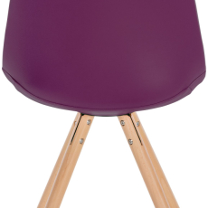 Jídelní židle Sofia I, syntetická kůže, fialová - 4