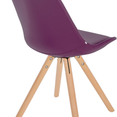 Jídelní židle Sofia I, syntetická kůže, fialová - 5