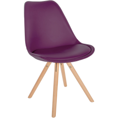 Jídelní židle Sofia I, syntetická kůže, fialová