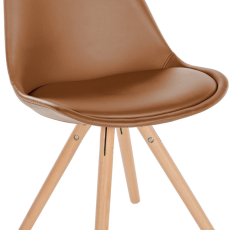 Jídelní židle Sofia I, syntetická kůže, hnědá - 1