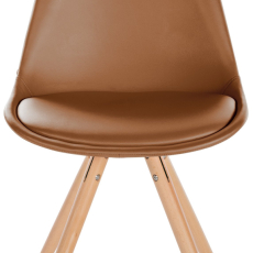 Jídelní židle Sofia I, syntetická kůže, hnědá - 2