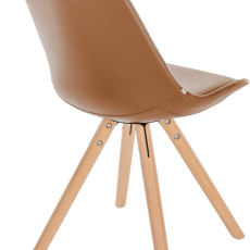 Jídelní židle Sofia I, syntetická kůže, hnědá - 5