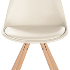 Jídelní židle Sofia I, syntetická kůže, krémová - 2