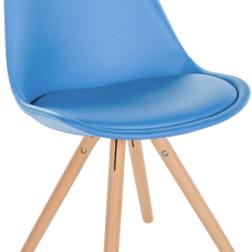 Jídelní židle Sofia I, syntetická kůže, modrá - 1