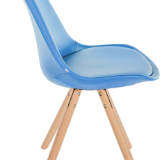Jídelní židle Sofia I, syntetická kůže, modrá - 3
