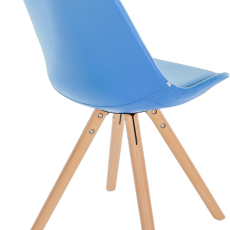 Jídelní židle Sofia I, syntetická kůže, modrá - 5