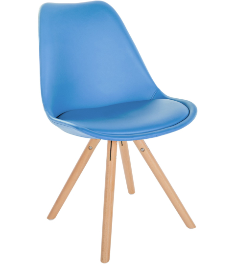 Jídelní židle Sofia I, syntetická kůže, modrá