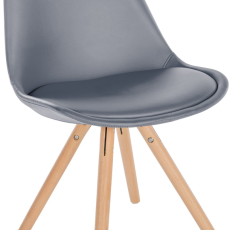 Jídelní židle Sofia I, syntetická kůže, šedá - 1