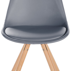 Jídelní židle Sofia I, syntetická kůže, šedá - 2