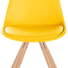Jídelní židle Sofia I, syntetická kůže, žlutá - 2