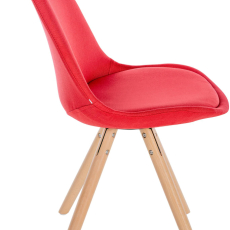 Jídelní židle Sofia I, textil, červená - 4