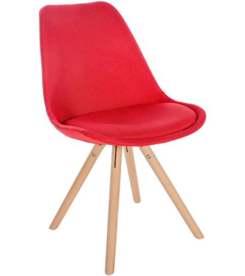 Jídelní židle Sofia I, textil, červená