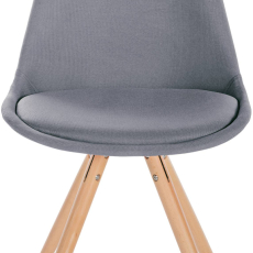 Jídelní židle Sofia I, textil, světle šedá - 3