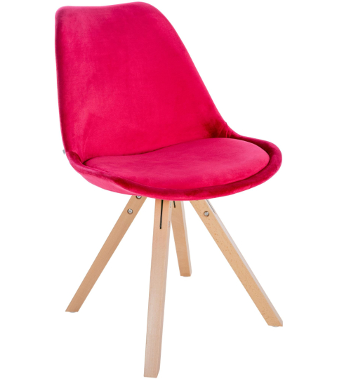 Jídelní židle Sofia II, samet, červená