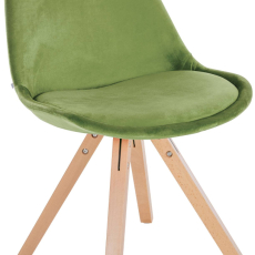 Jídelní židle Sofia II, samet, světle zelená - 1