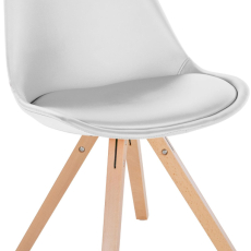 Jídelní židle Sofia II, syntetická kůže, bílá - 1