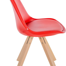 Jídelní židle Sofia II, syntetická kůže, červená - 3