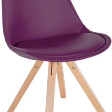 Jídelní židle Sofia II, syntetická kůže, fialová - 1