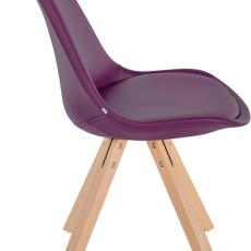 Jídelní židle Sofia II, syntetická kůže, fialová - 3