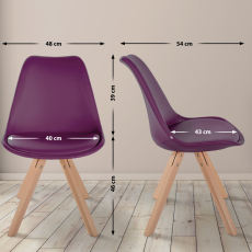 Jídelní židle Sofia II, syntetická kůže, fialová - 8