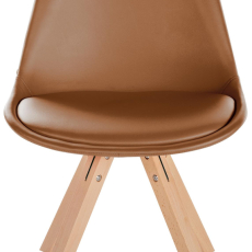Jídelní židle Sofia II, syntetická kůže, hnědá - 2