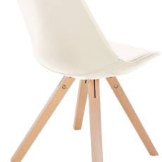 Jídelní židle Sofia II, syntetická kůže, krémová - 5