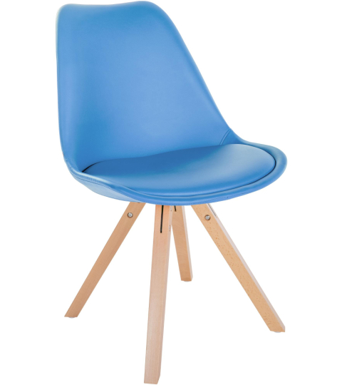 Jídelní židle Sofia II, syntetická kůže, modrá