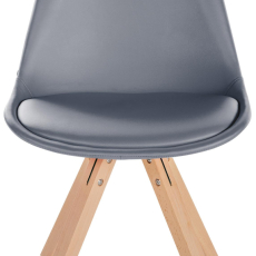 Jídelní židle Sofia II, syntetická kůže, šedá - 2