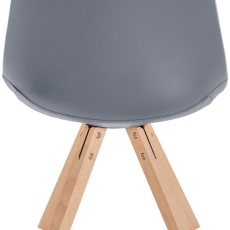 Jídelní židle Sofia II, syntetická kůže, šedá - 4