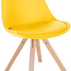 Jídelní židle Sofia II, syntetická kůže, žlutá - 1