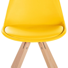 Jídelní židle Sofia II, syntetická kůže, žlutá - 2