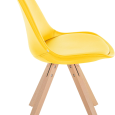 Jídelní židle Sofia II, syntetická kůže, žlutá - 3