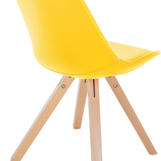 Jídelní židle Sofia II, syntetická kůže, žlutá - 5