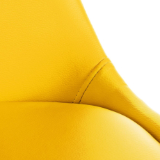 Jídelní židle Sofia II, syntetická kůže, žlutá - 7