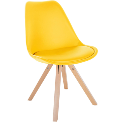 Jídelní židle Sofia II, syntetická kůže, žlutá