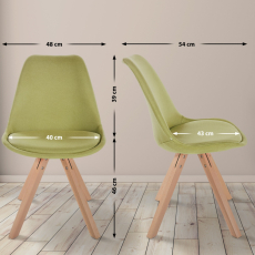 Jídelní židle Sofia II, textil, zelená - 8